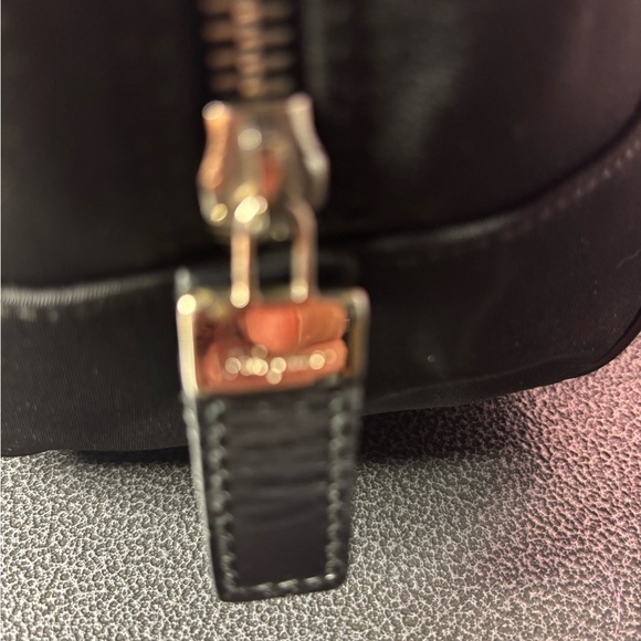 Salvatore Ferragamo Black Shoulder Bag with Patent Trim